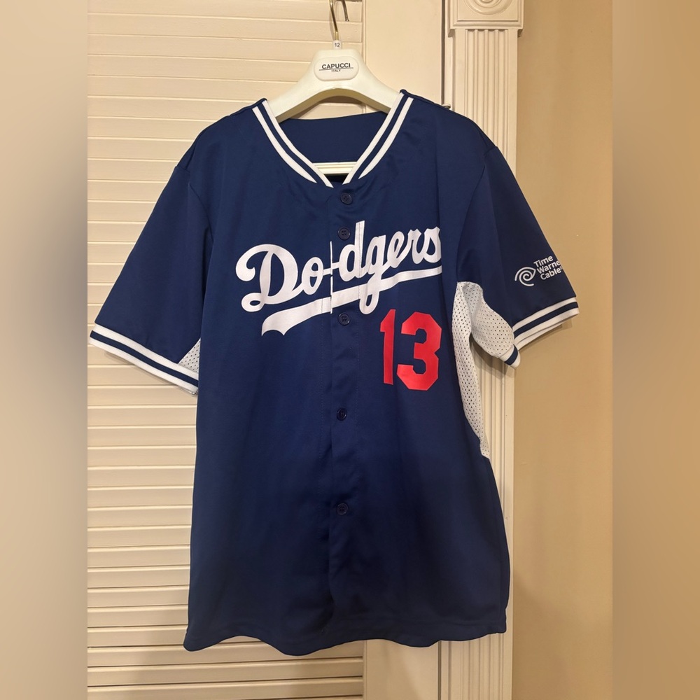 LA Dodgers Hanley Ramirez Jersey Size Youth XL Blue MLB Fits Adult S